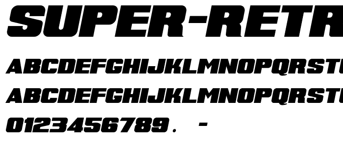 Super Retro M54 Italic font