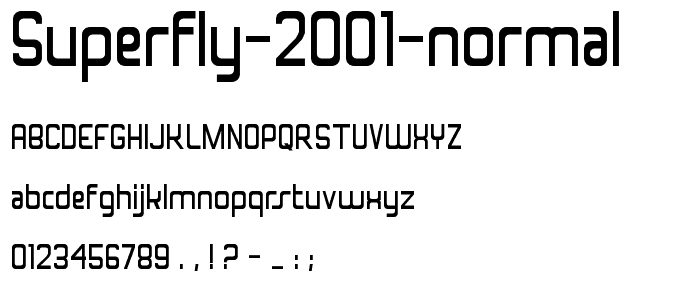 Superfly 2001 Normal font