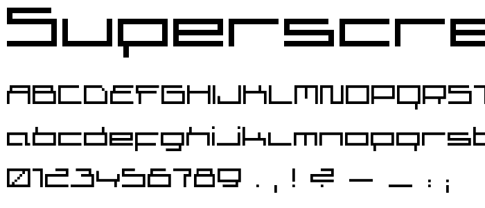 Superscreen font