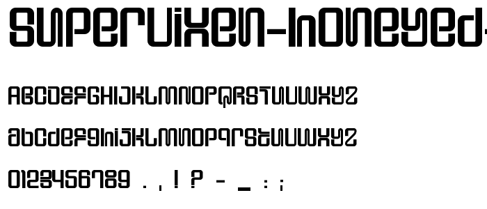Supervixen Honeyed Out font