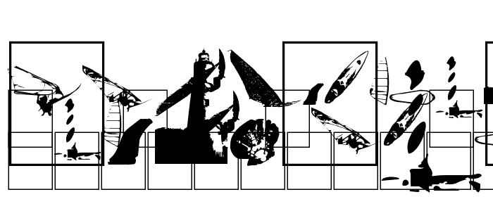 Surf Bat (Windsurfing Dingbats) font