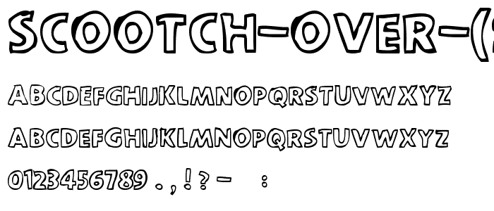 scootch over (sans) font