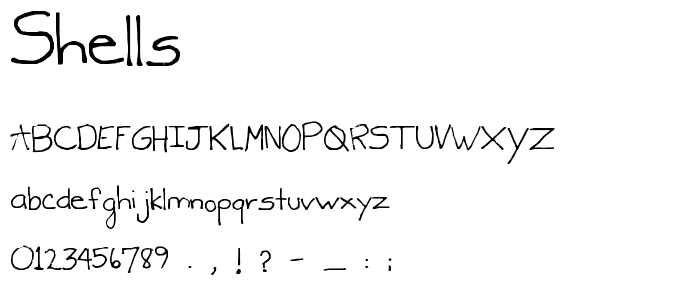 shells font