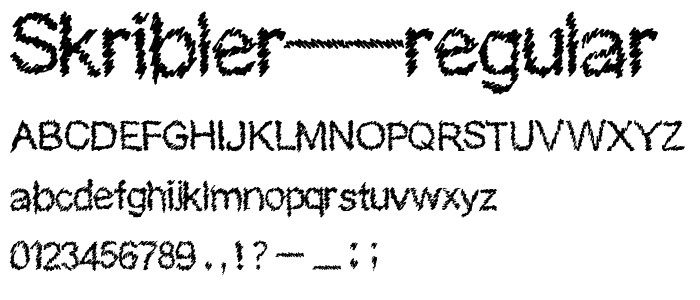 skribler Regular font