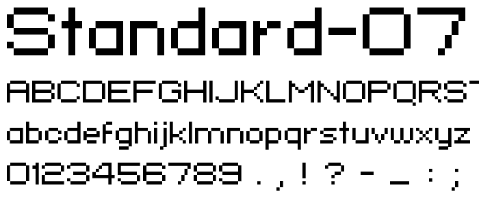standard 07_51 font