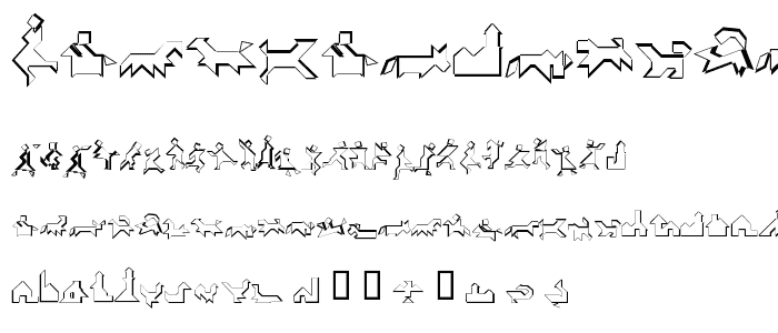 TangramWhiteBlack font