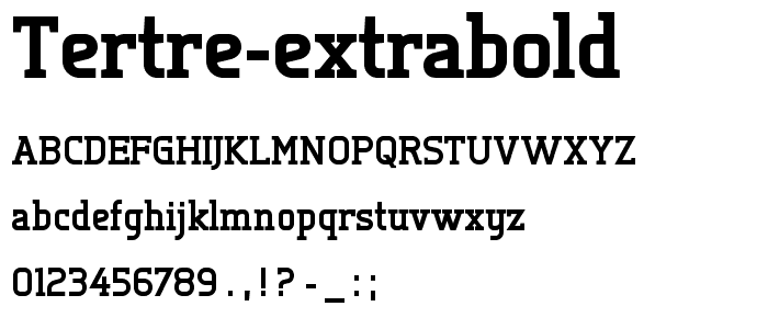 Tertre ExtraBold font
