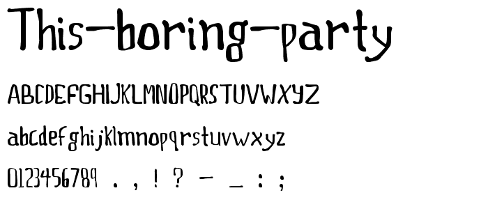 This Boring Party font