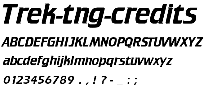 Trek TNG Credits font