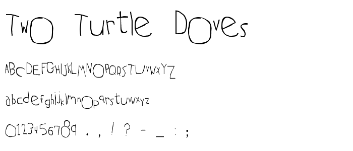 Two Turtle Doves font