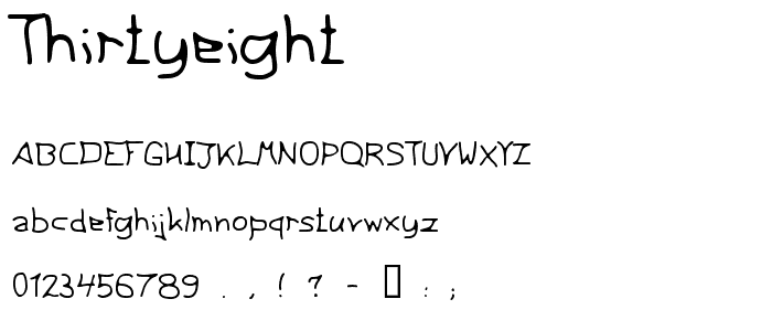 thirtyeight font