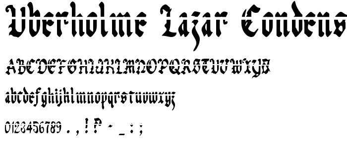 Uberhölme Lazar Condensed font
