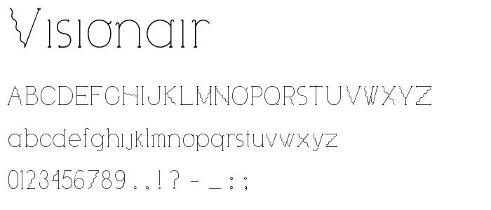 Visionair font