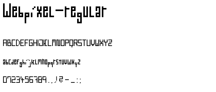 WebPixel Regular font