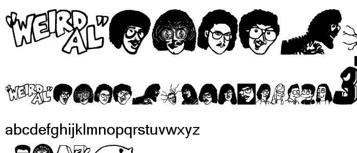 Weird Al Yankobats font