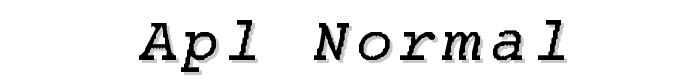APL-Normal font