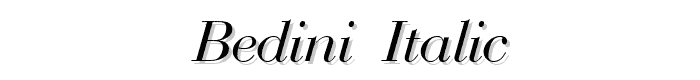 Bedini%20%20Italic font