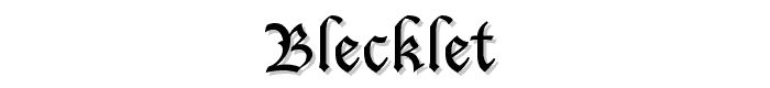 Blecklet font