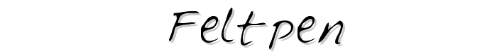 Feltpen font