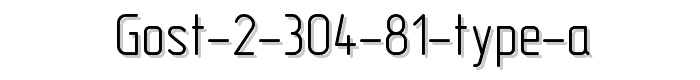GOST%202%20304%2081%20type%20A font