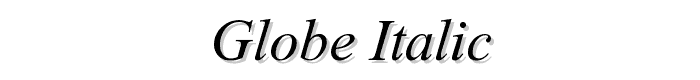 Globe%20Italic font