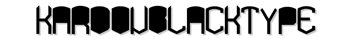 KARDONblackTYPE font
