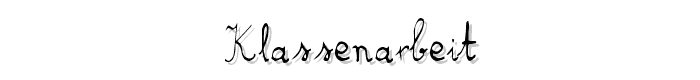 Klassenarbeit font