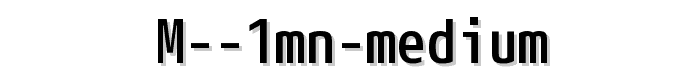 M%201mn%20medium font