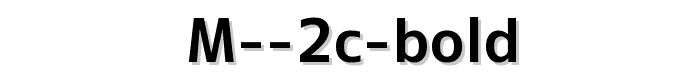 M%202c%20bold font