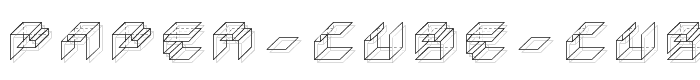 Paper%20Cube%20cube%20versionRegular font