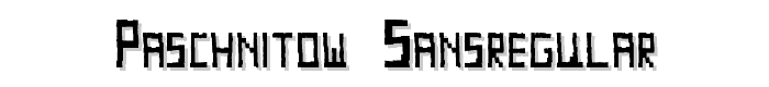 Paschnitow_SansRegular font