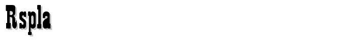 RSPlaybill font