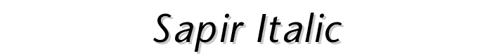 Sapir%20Italic font