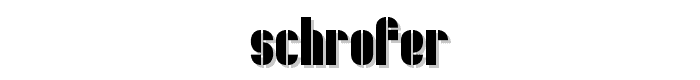 Schrofer font