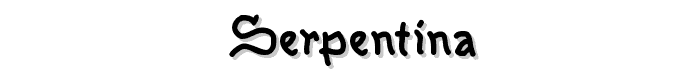 Serpentina font