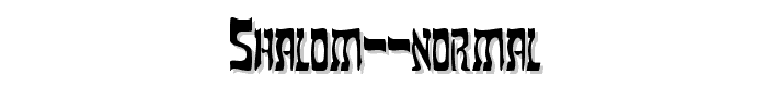 Shalom%20Normal font