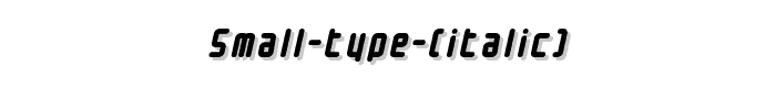 Small%20type%20%28italic%29 font