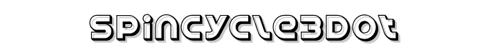 SpinCycle3DOT font