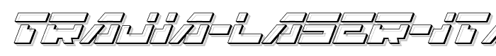 Trajia%20Laser%20Italic%203D font