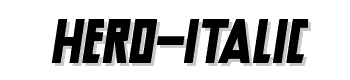 Hero-Italic font