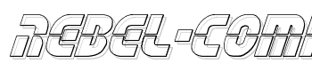 Rebel-Command-3D-Italic font